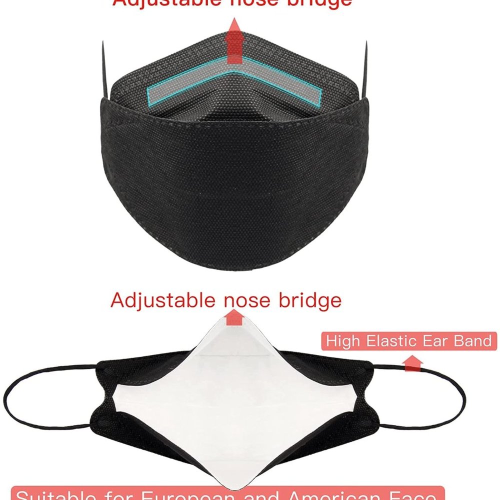 UNSEX 60PCS KF94 Mask, 3D Fish Type Masks for Adult, Protective Face Shield Ma… - Picture 3 of 5